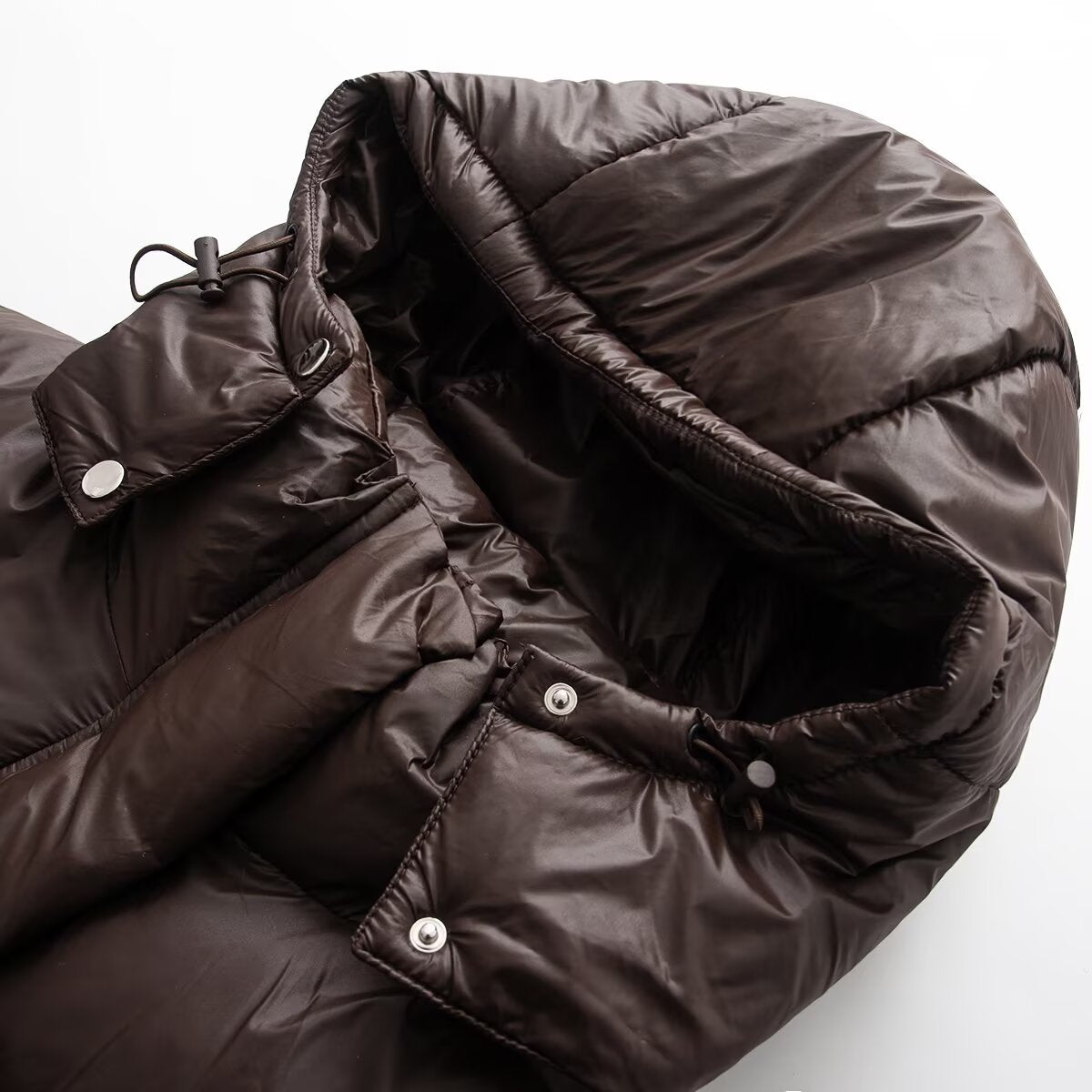 Women's thick warm detachable hooded down cotton Coat