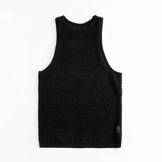 Men's New Fashion Joker Casual Hollow Knit Vest Thin Crochet Sleeveless Men's Chic Vest