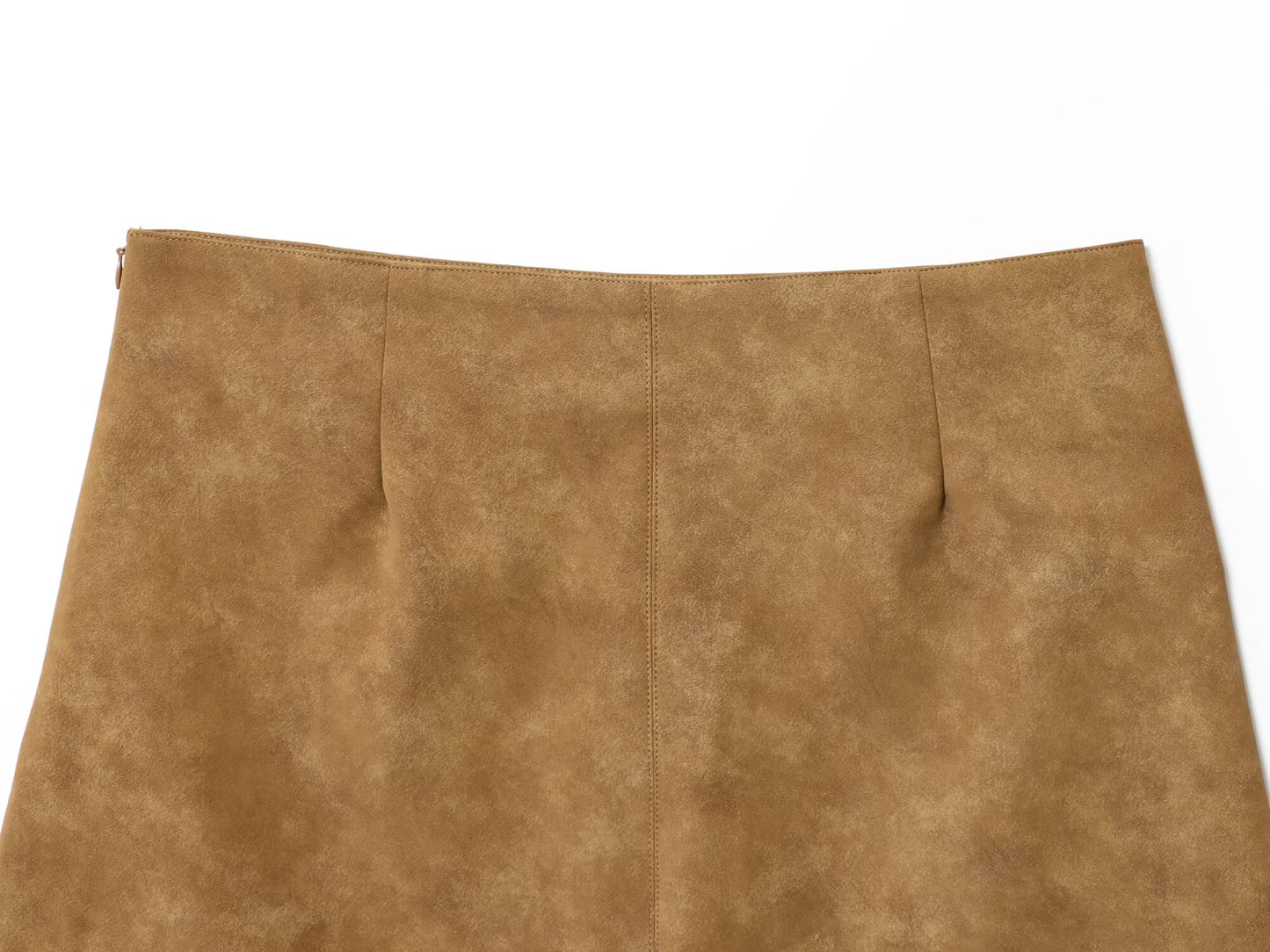 Women's new chic fashion casual leather asymmetric MIDI skirt