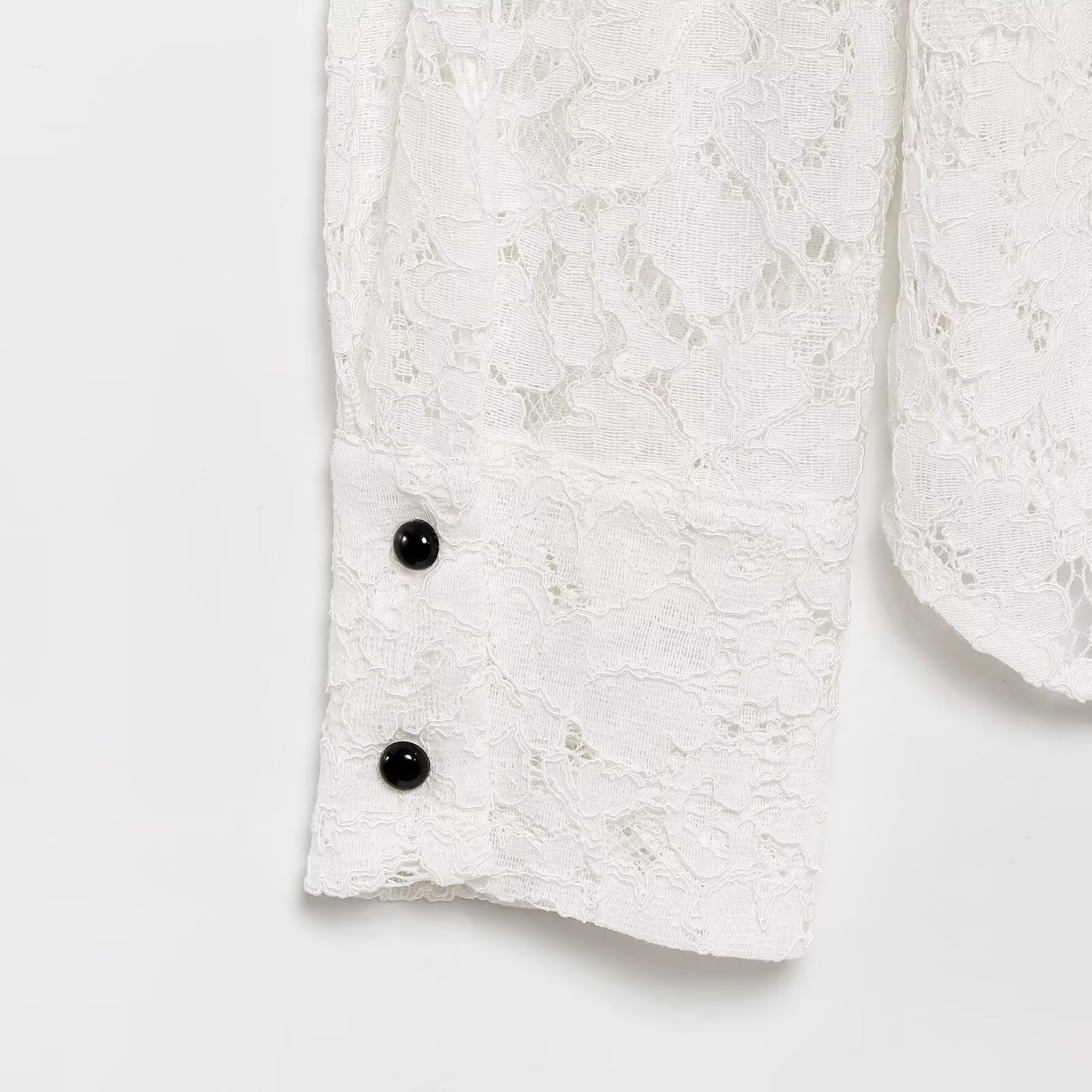 Women's bow decoration casual lapel lace shirt