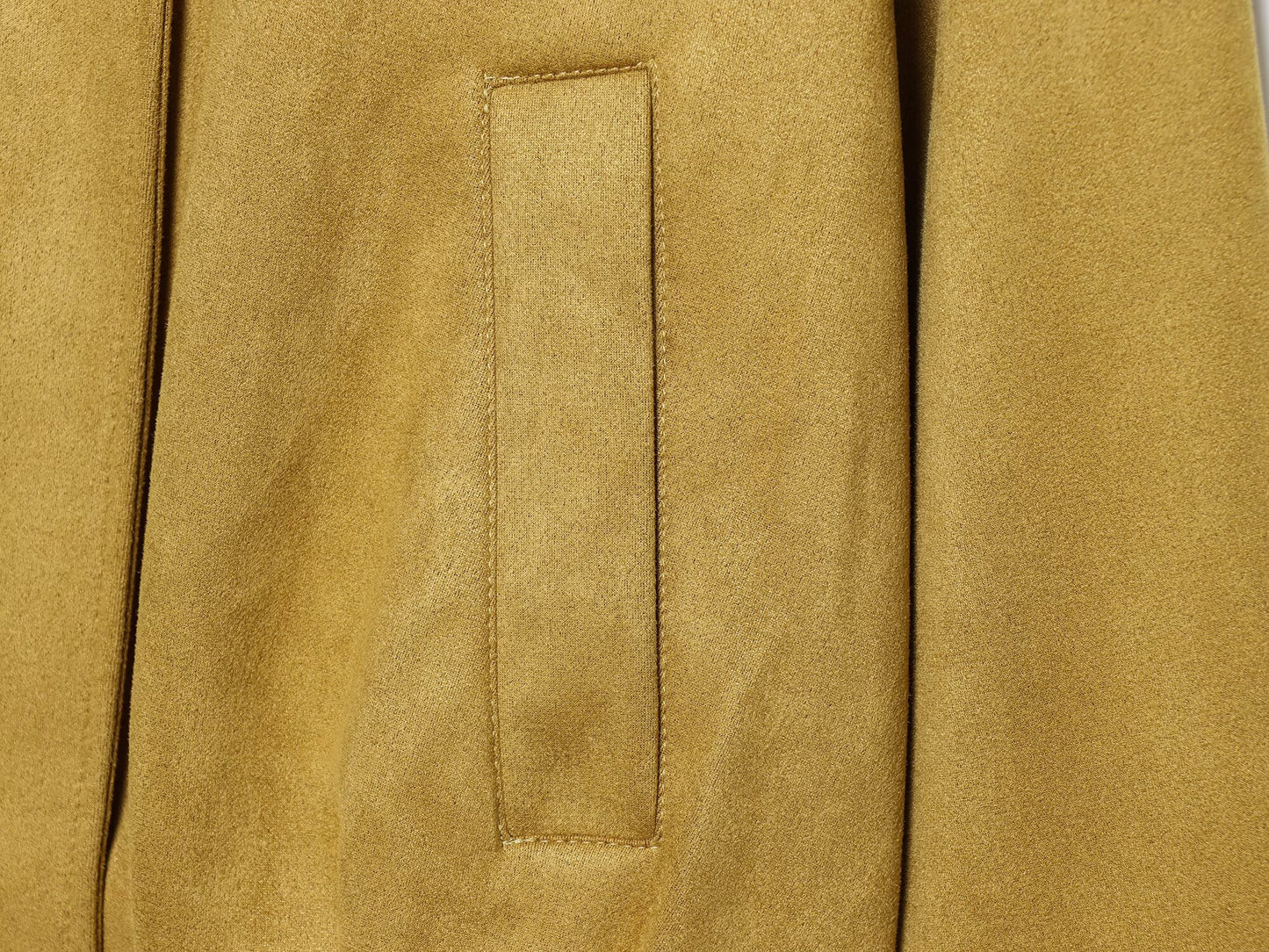 Women's suede effect short pilot jacket Coat