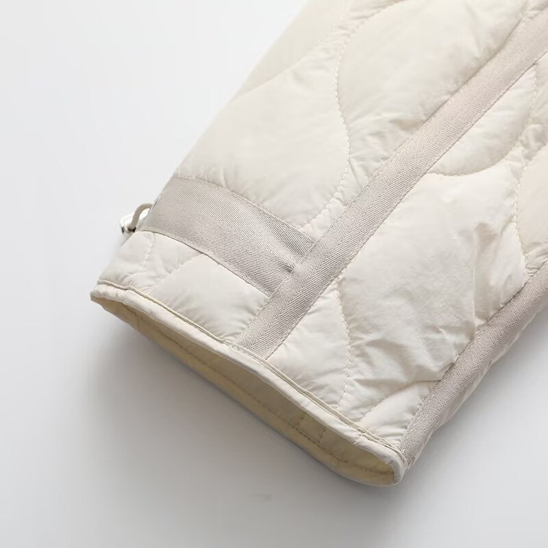 Women's winter loose lace up cotton jacket Coat