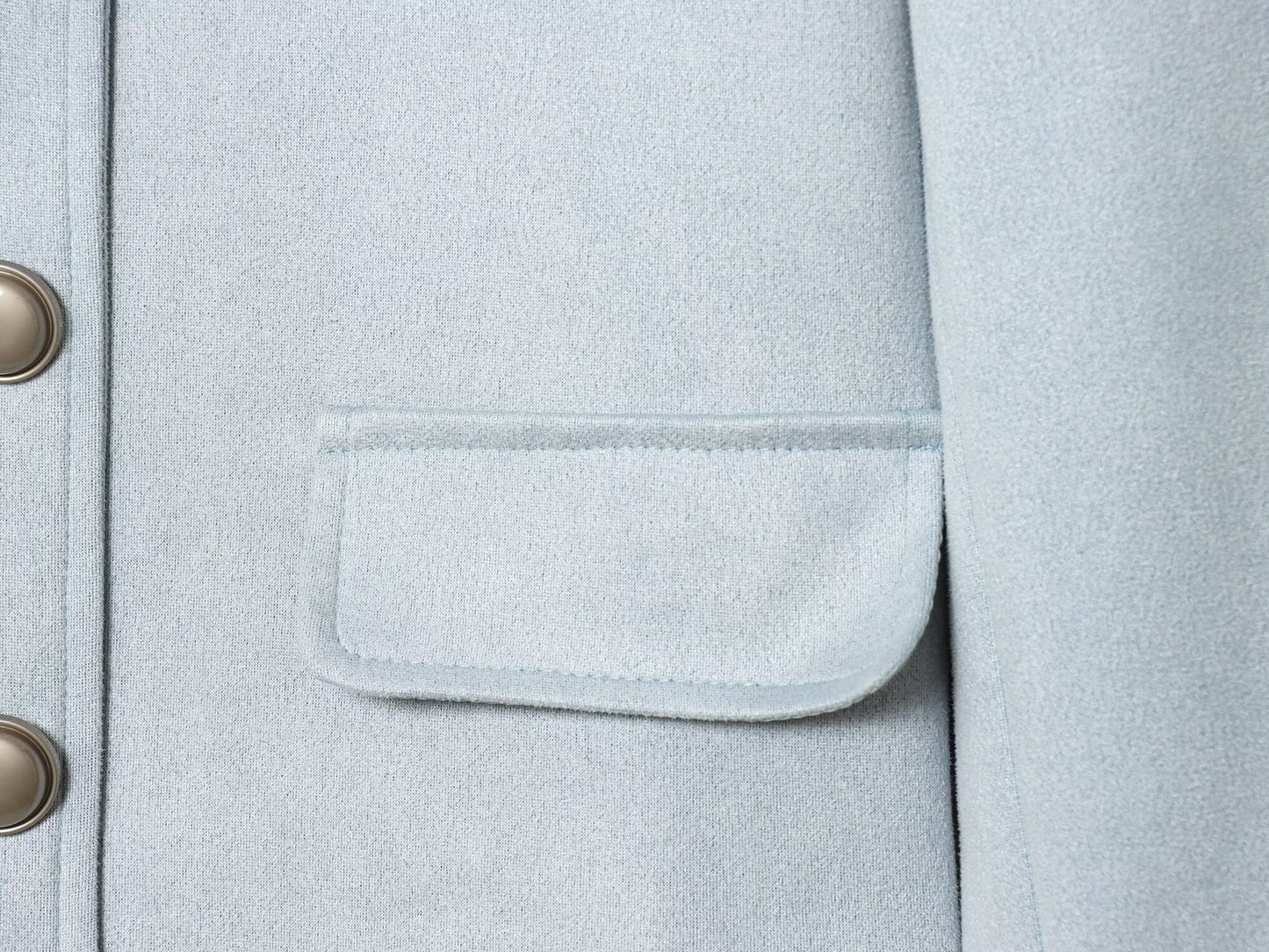 Women's suede texture short O Neck Coat