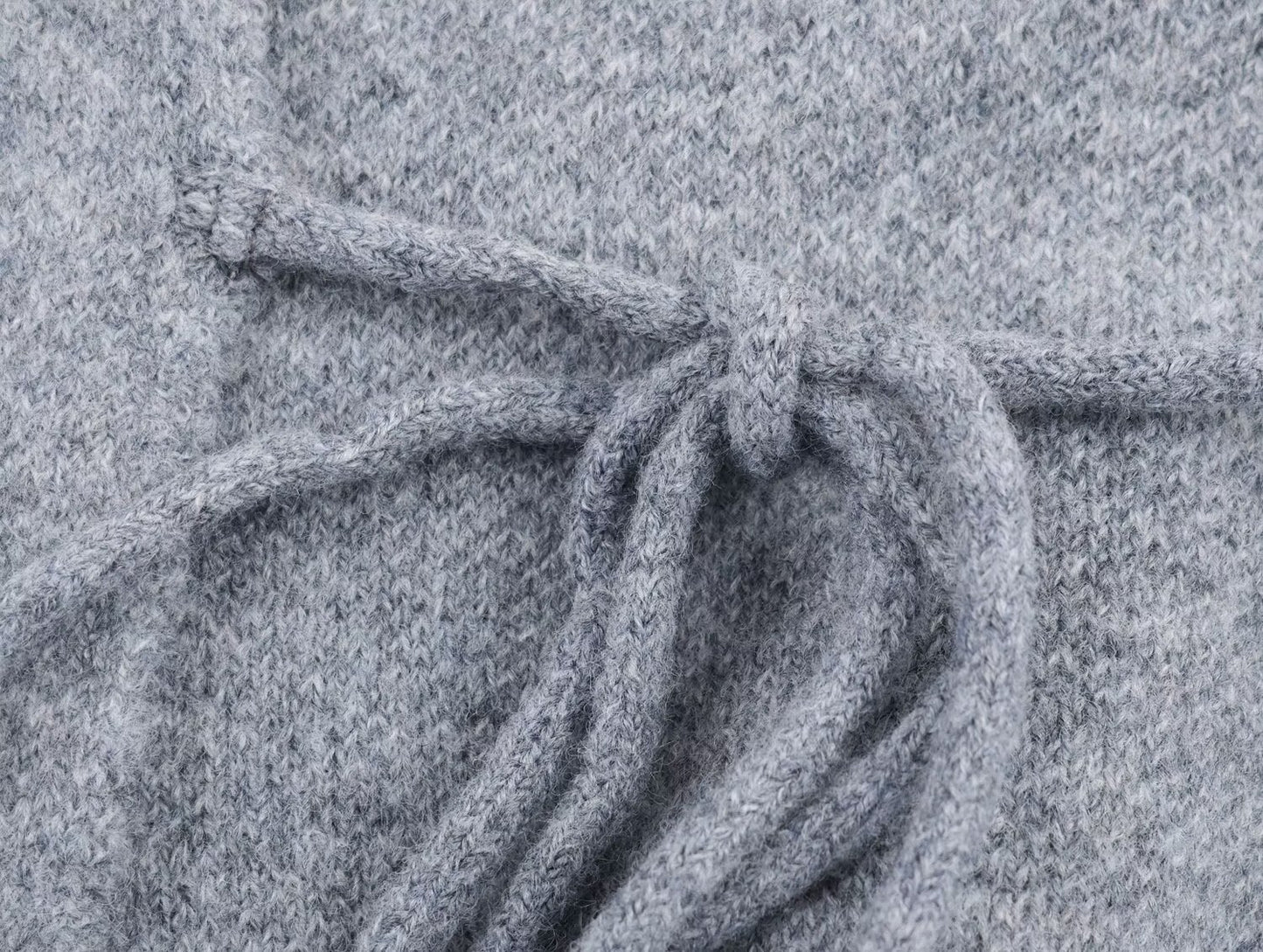 Women's Split sleeve design knitted lace up Coat