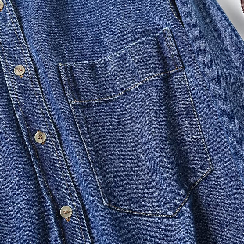 Women's casual neutral style denim shirt Coat