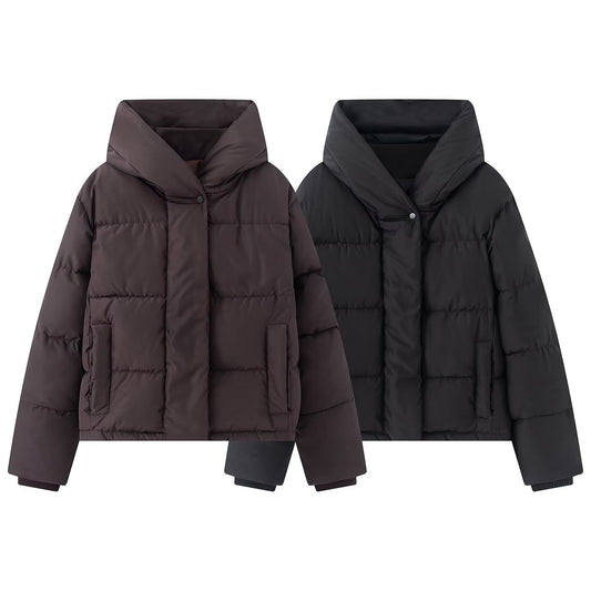 Women's thick hooded windproof cotton jacket Coat