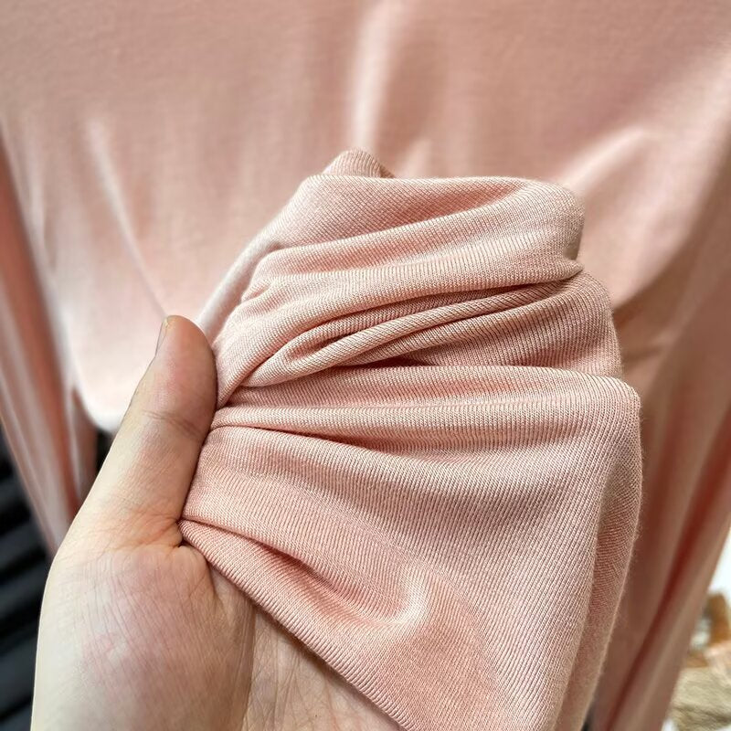 Women's new fashion long sleeved basic style solid base T-shirt