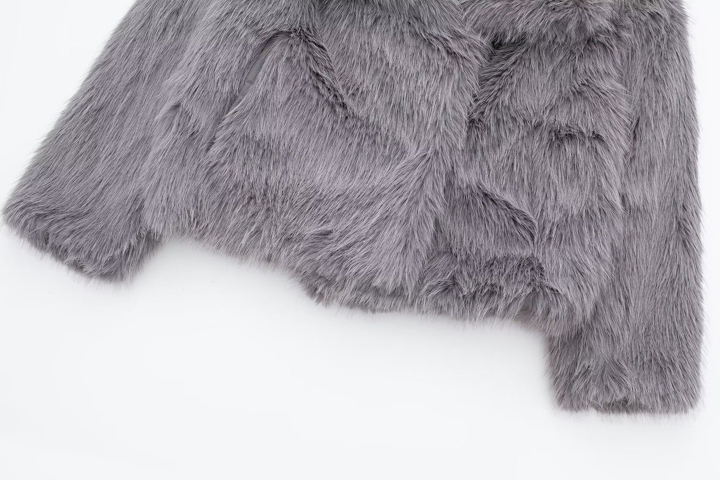 Women's Winter New Artificial Fur Effect Warm Lapel Coat