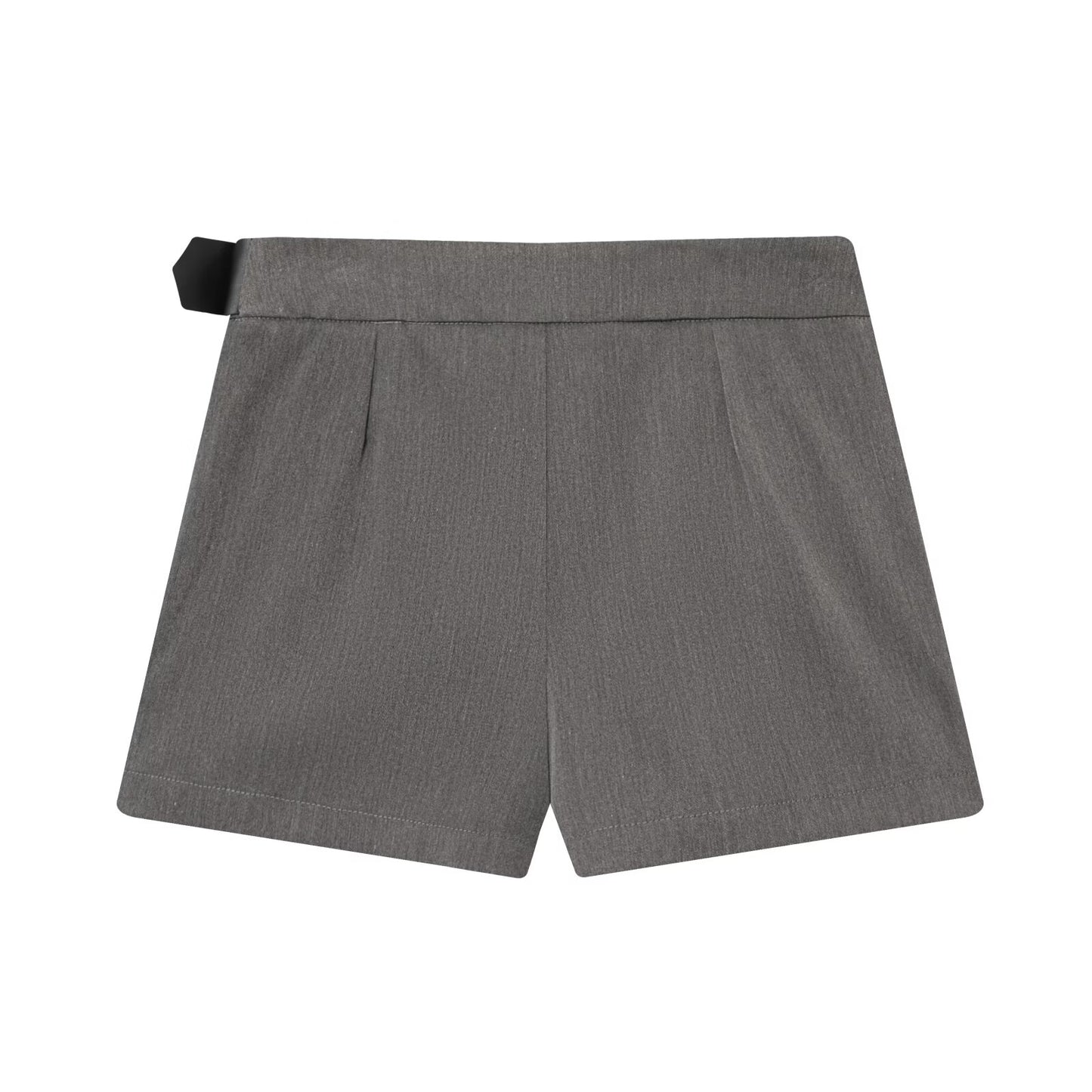 Women's new fashion belt decoration wide pleated Shorts Skirts