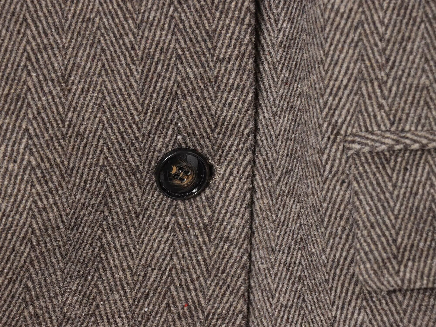 Women's with Belt herringbone diagonal Blazer Coat