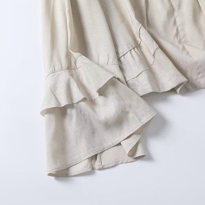 Women's new fashion ruffle edge decoration long sleeved zipper shirt
