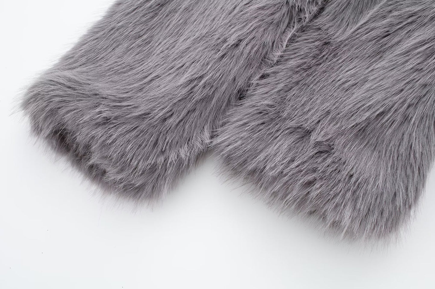 Women's Winter New Artificial Fur Effect Warm Lapel Coat