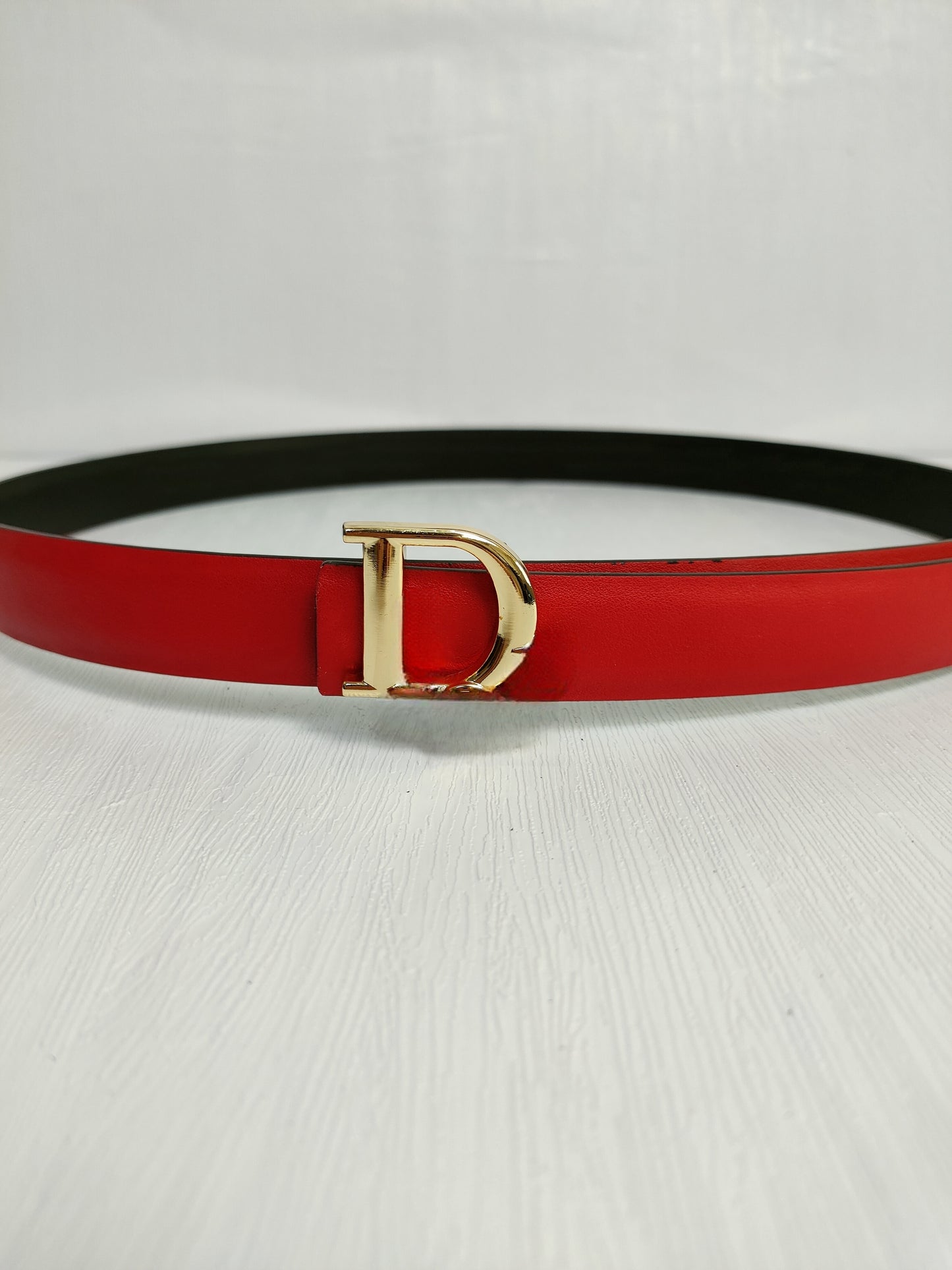 Women's New Fashion Joker Alloy Accessories Smooth Buckle Design Belt Belt with A Box