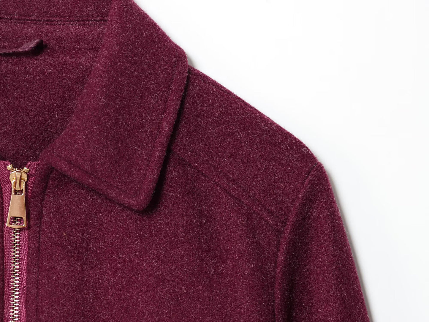 Women's soft textured lapel woolen jacket Coat