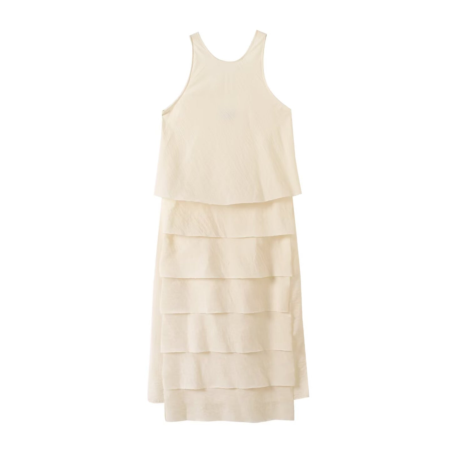 Women's 2025 new fashion sleeveless vest style cake dress