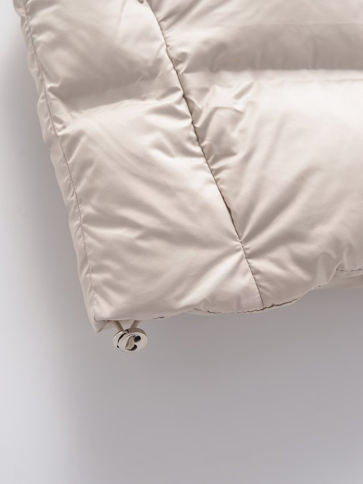 Women's short standing collar sleeveless cotton vest