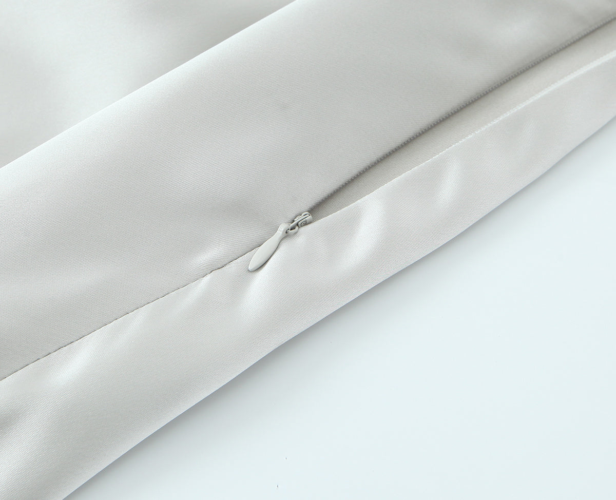 Women's New Fashion Thin Scarf Decorative Satin Texture Midi Dress