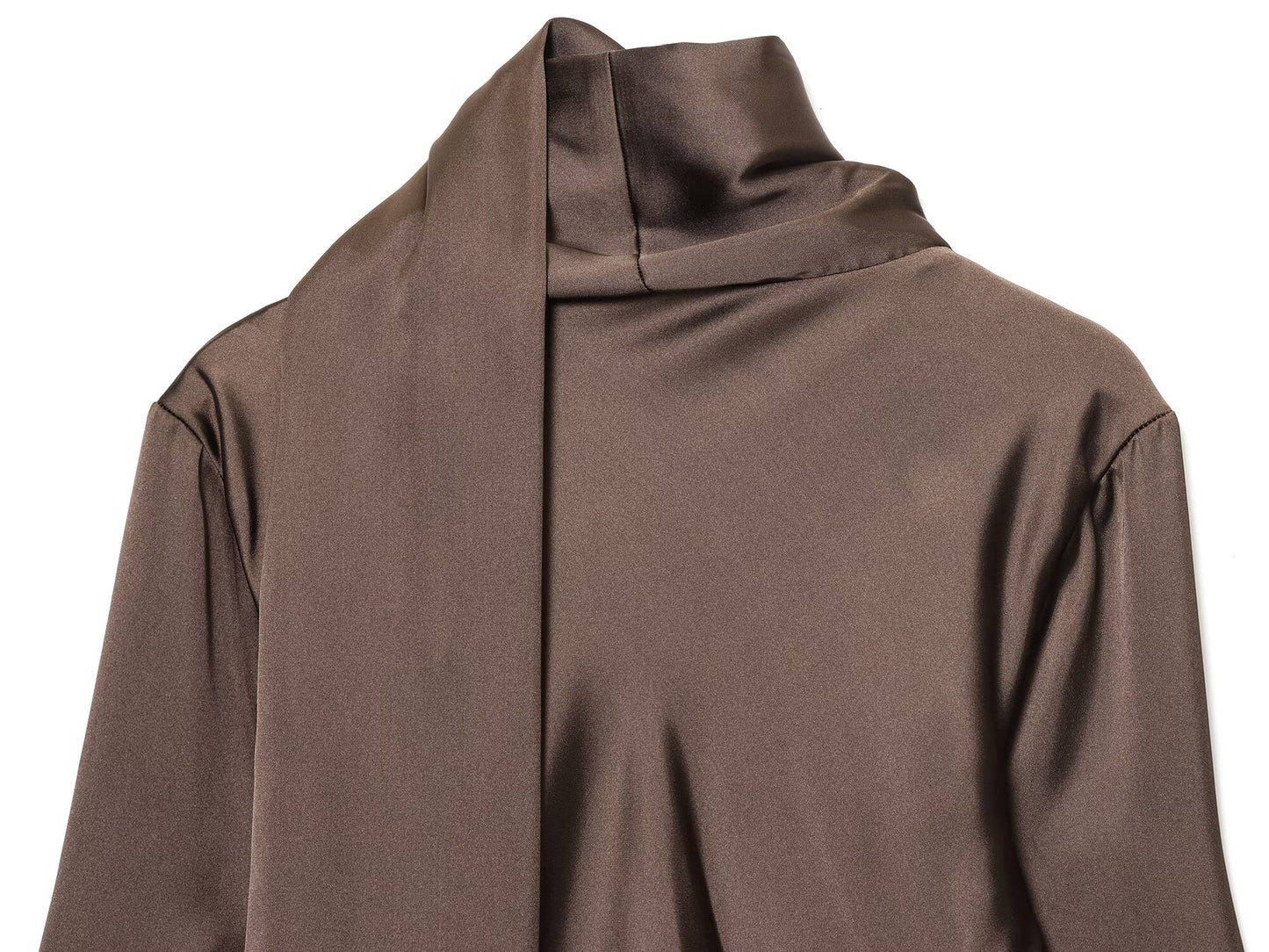 Women's new scarf decoration satin texture mini dress