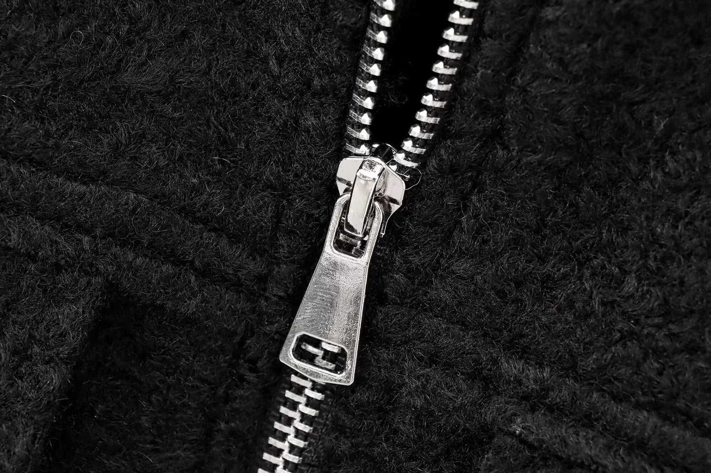 Women's short lapel zipper woolen jacket Coat