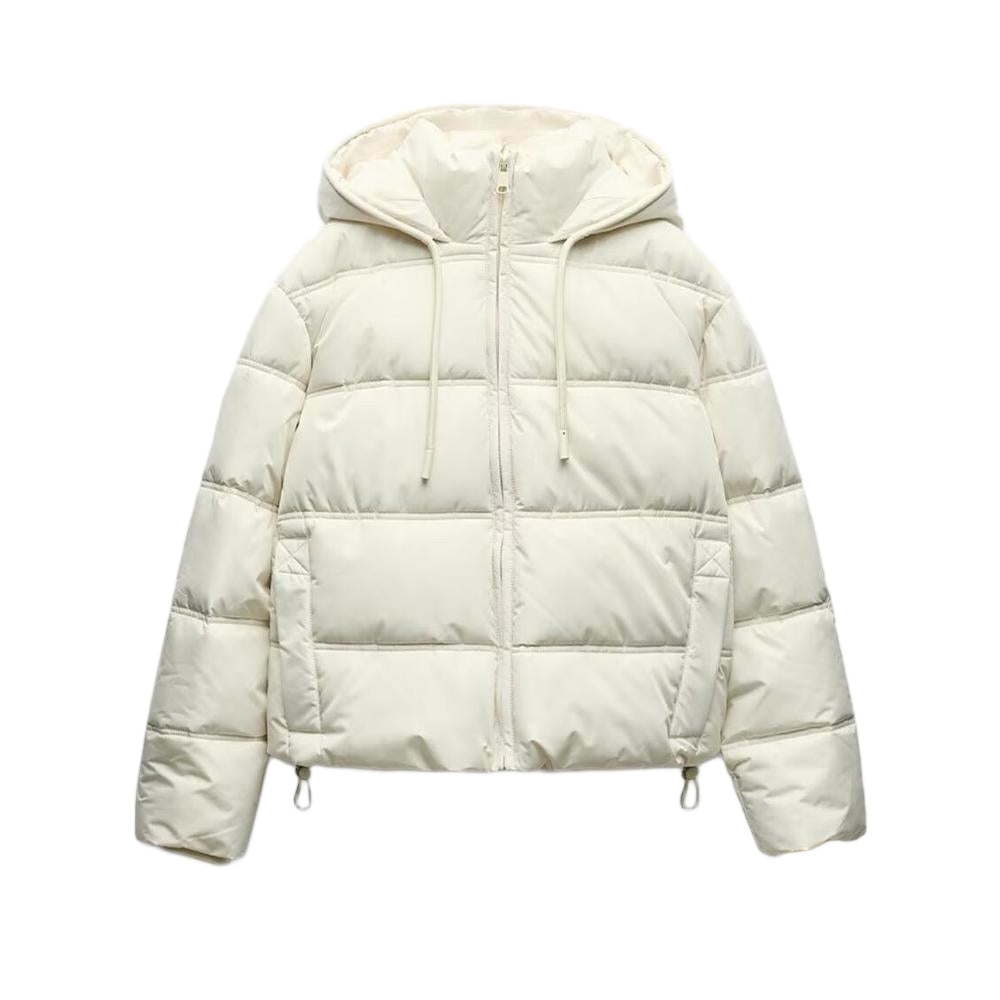 Women's short thick warm hooded cotton jacket Coat