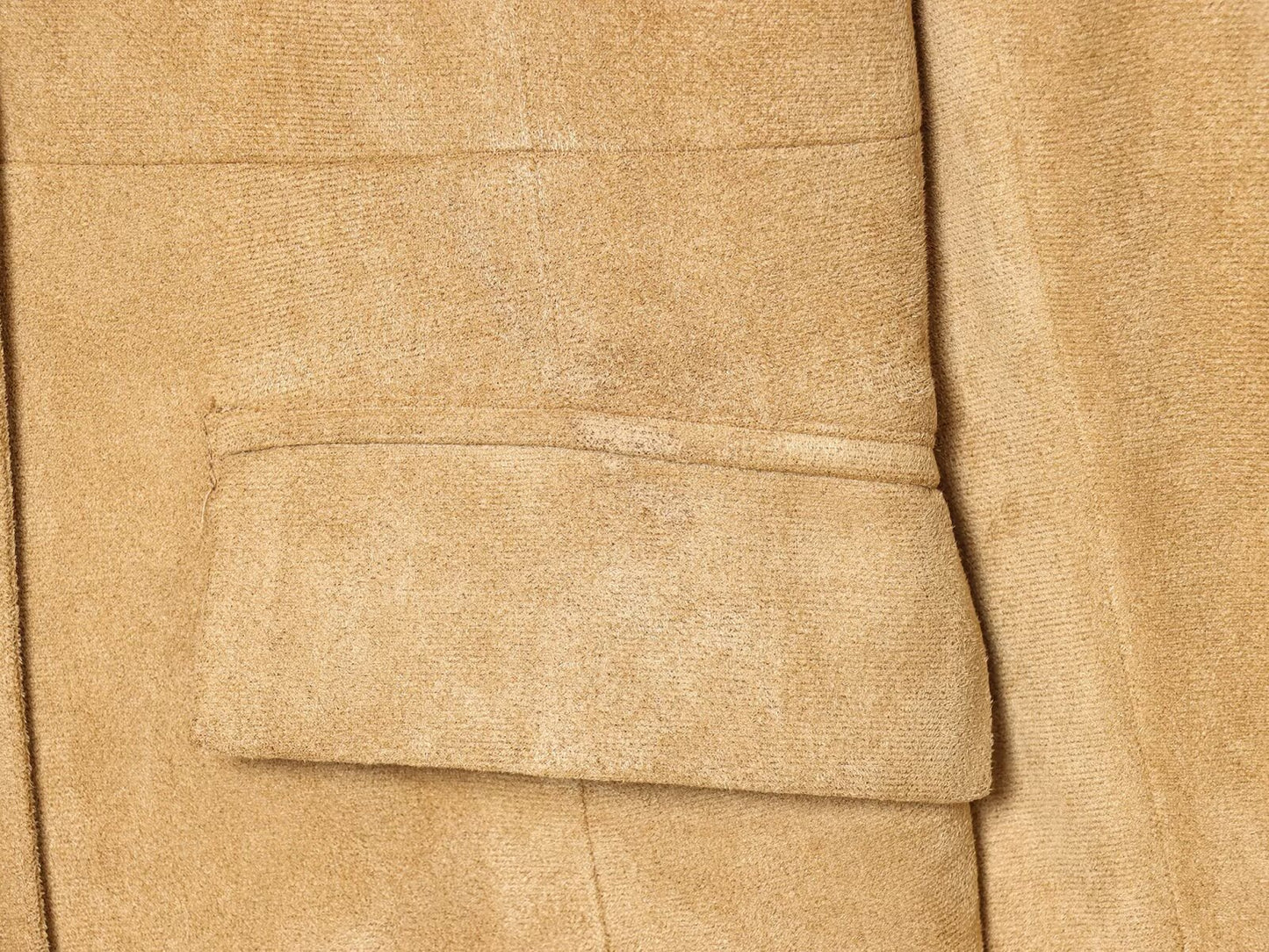 Women's suede Fur Faux Leather effect Blazer Coat