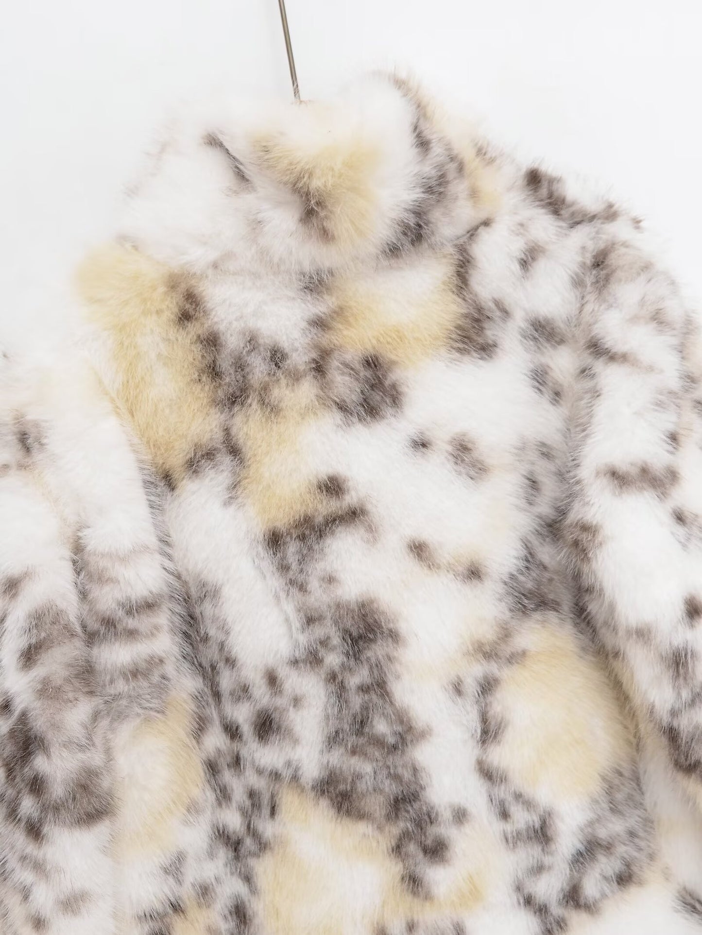 Women's warm standing collar faux fur effect Coat