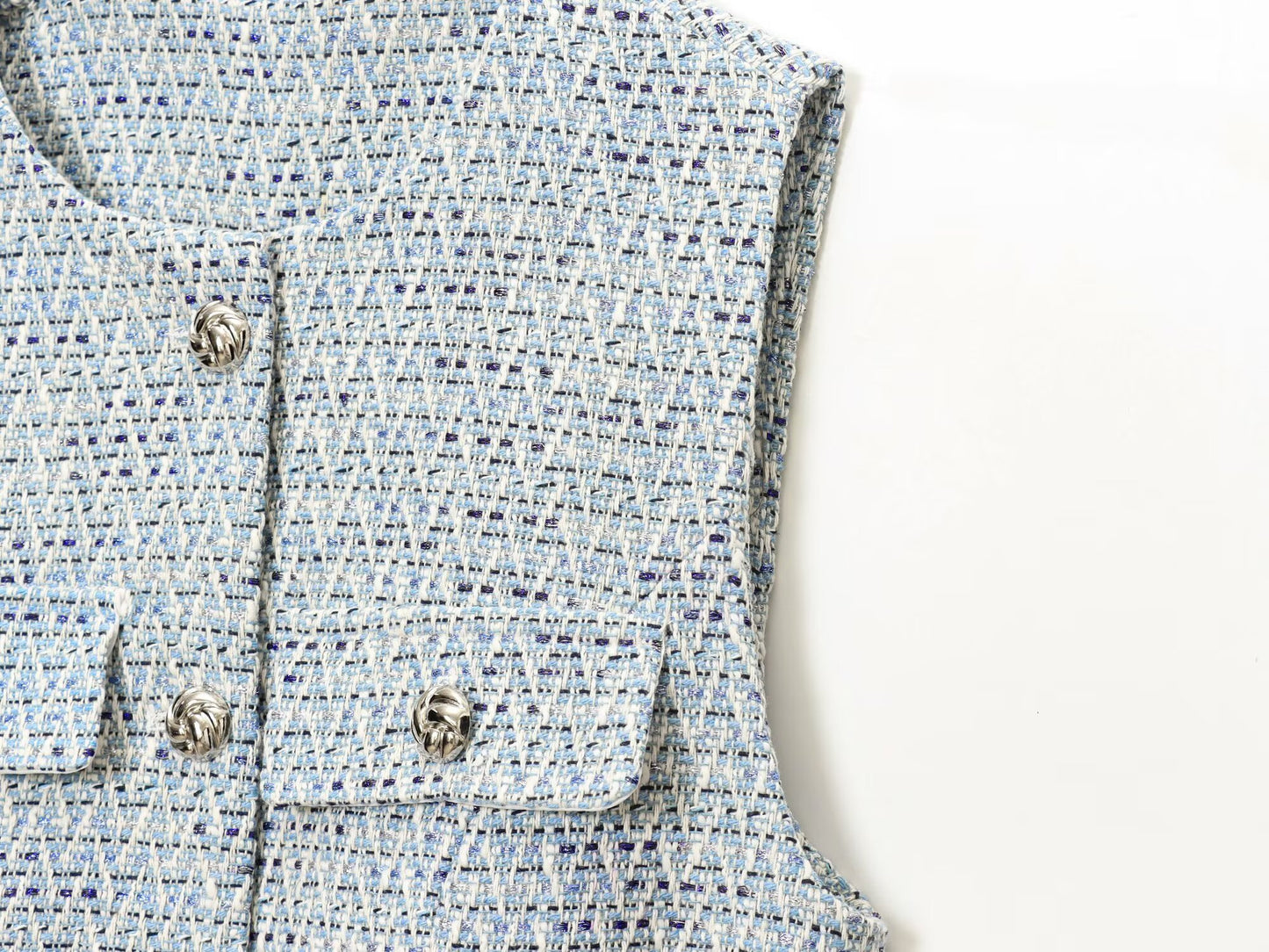 Women's with Belt bead decoration textured vest