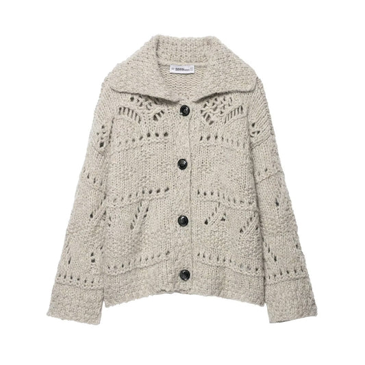 Women's new fashion Joker knit cardigan coat