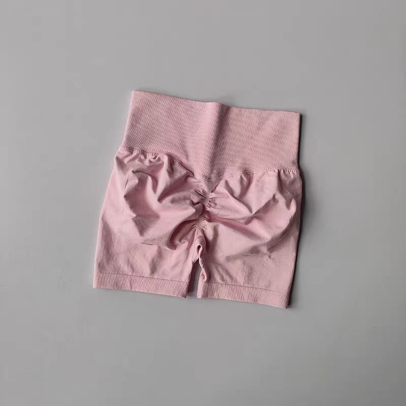 Women's new casual high waist hip running training quick-drying running training shorts.