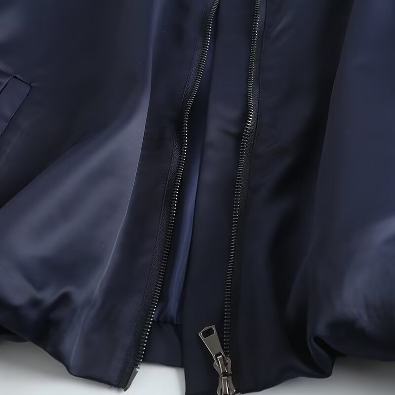 Women's casual short puffy sleeve pilot jacket Coat