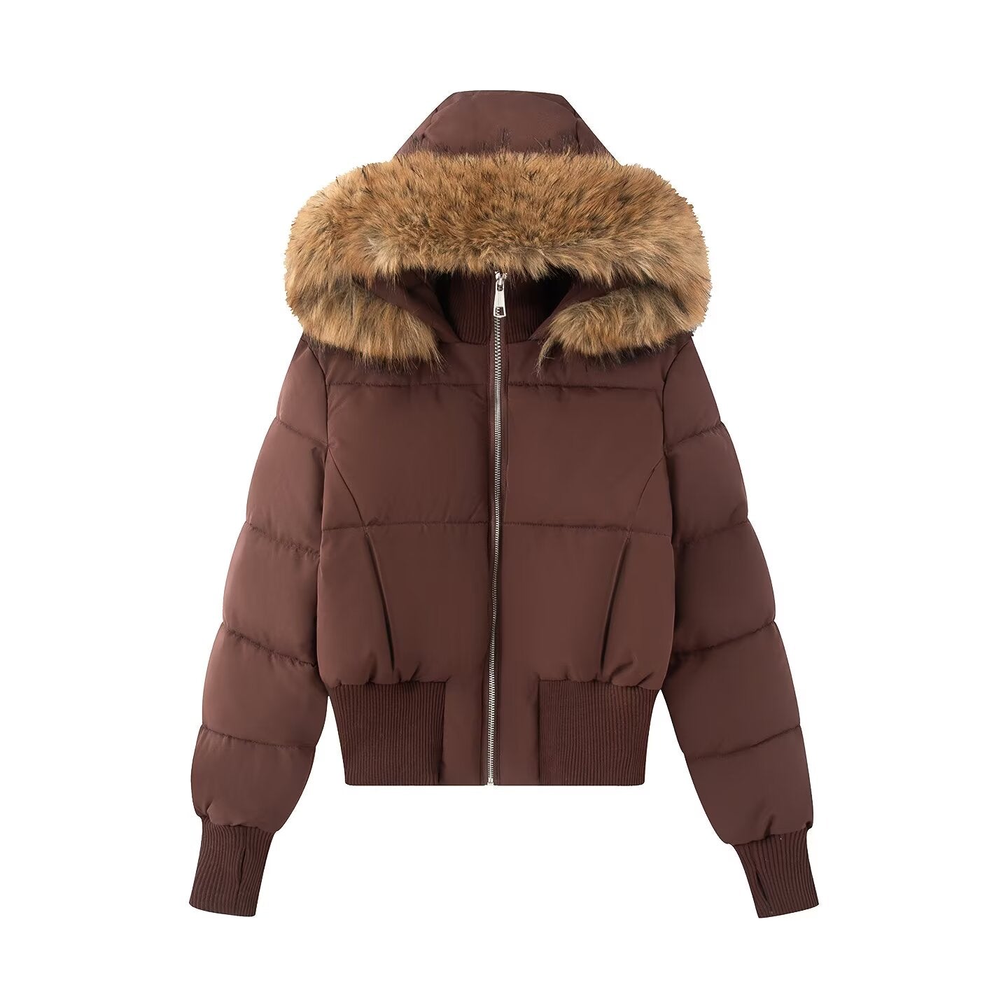 Women's new warm short hooded cotton Coat