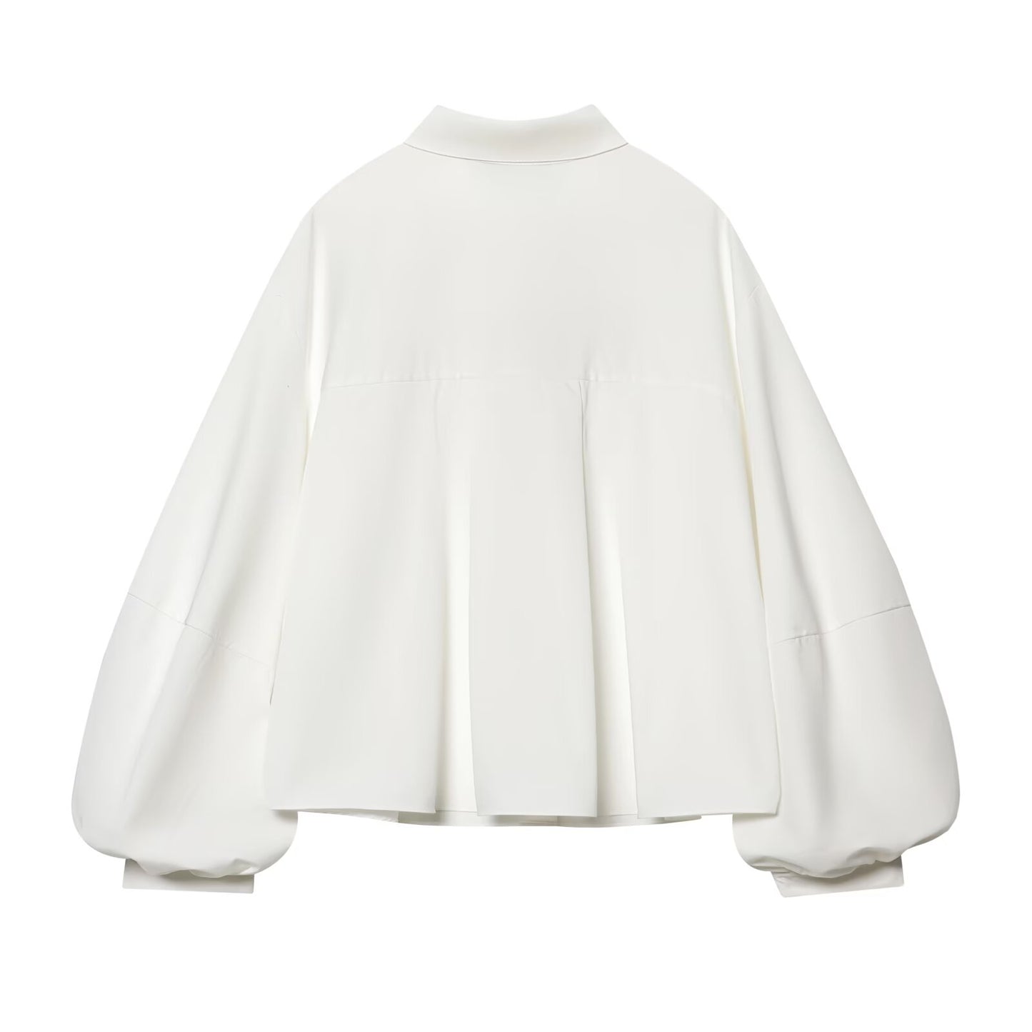 Women's loose puff sleeve poplin shirt