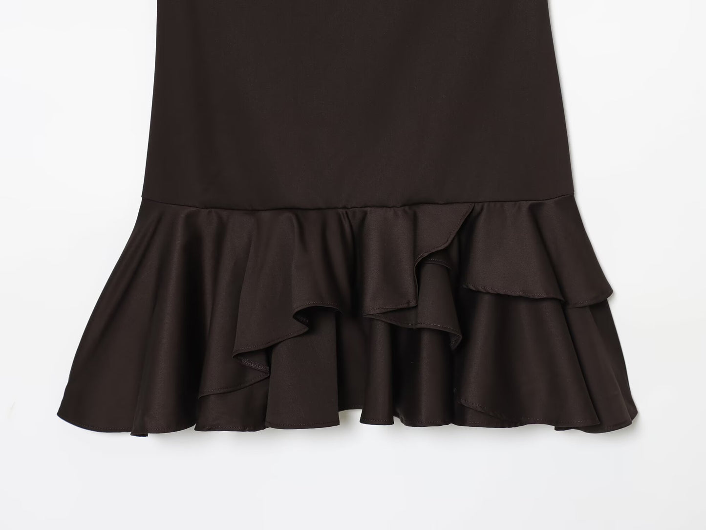 Women's new slim layered decoration sleeveless mini dress