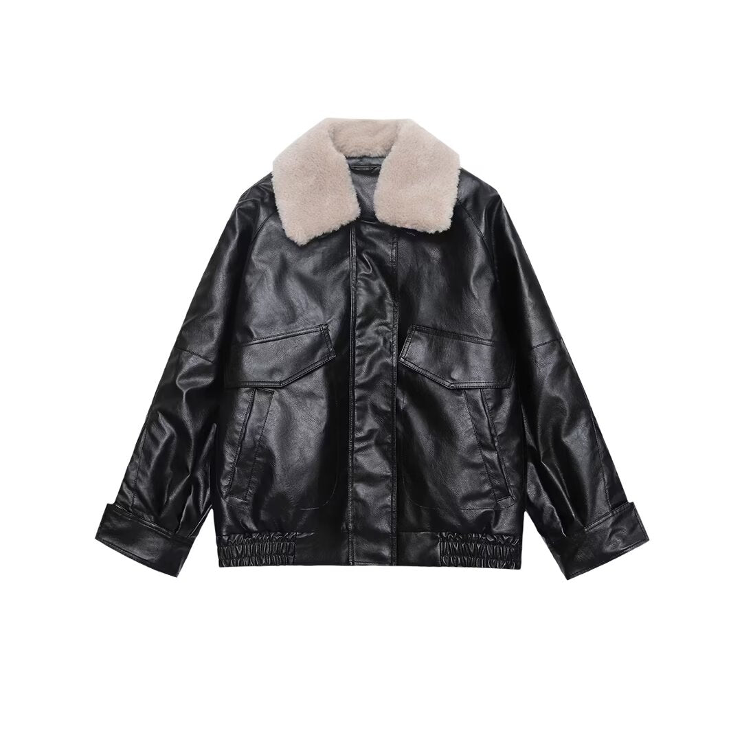 Women's faux fur effect cotton jacket Coat