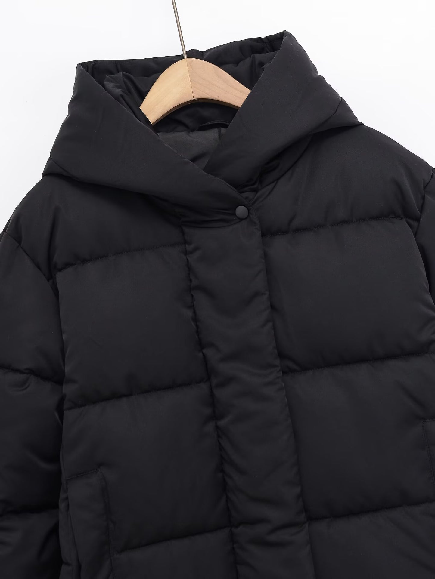 Women's thick windproof hooded cotton jacket Coat