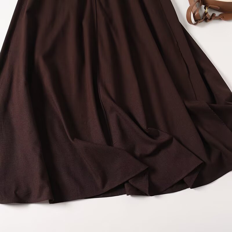 Women's New chic Fashion Linen Blended Sleeveless Midi Dress