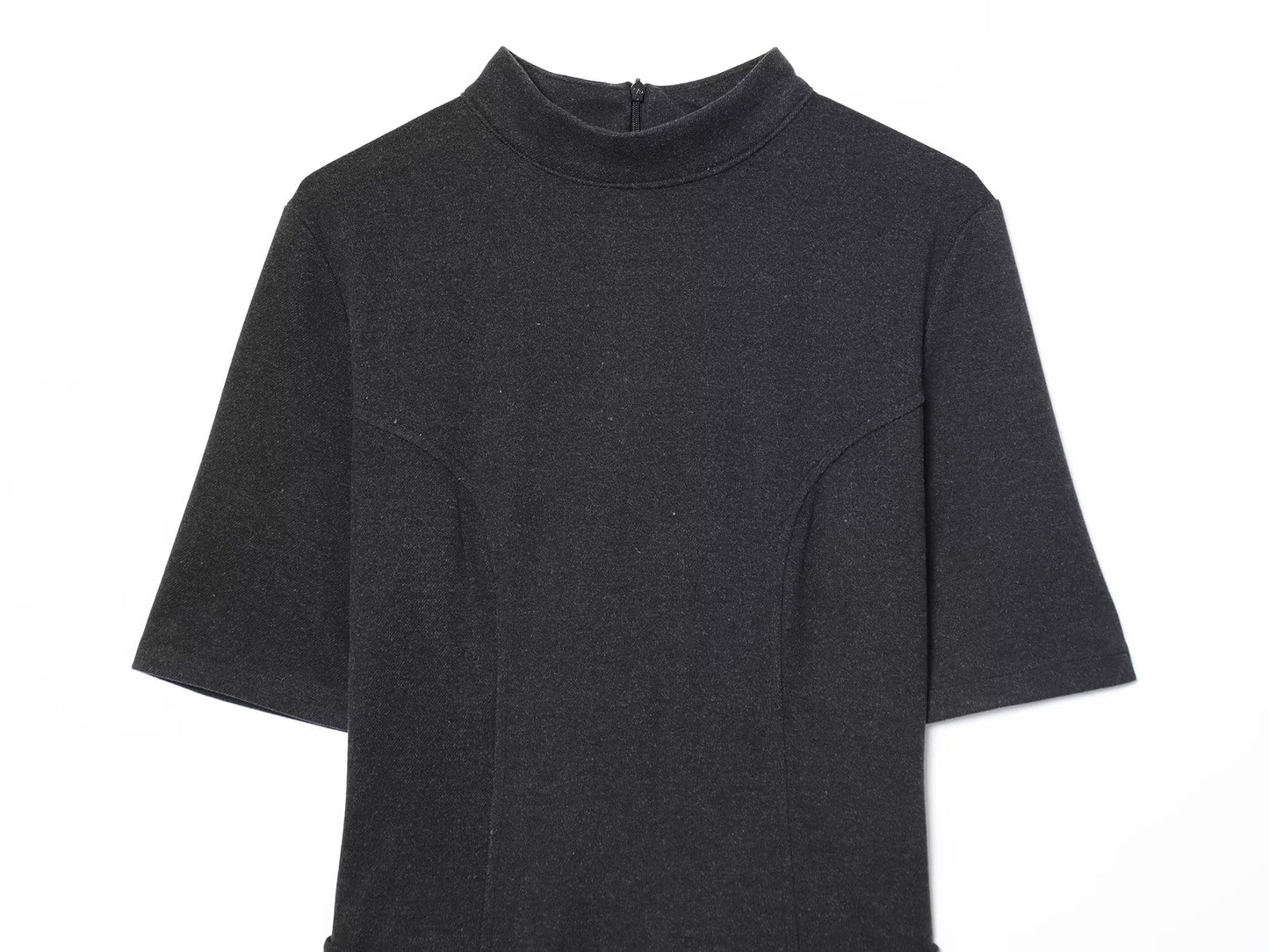 Women's With Belt Soft Texture Short Sleeve Dress