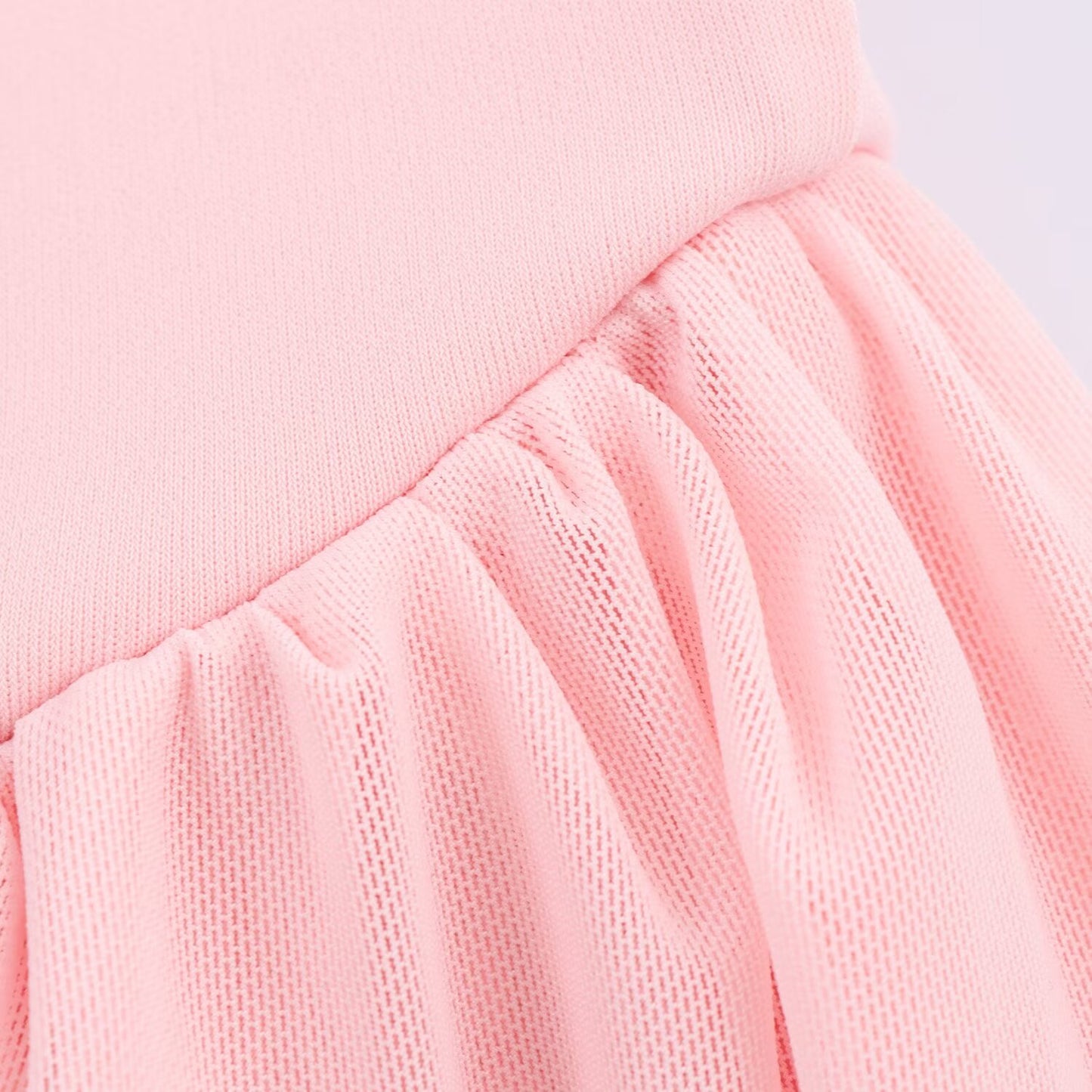 Women's New Fashion Sleeveless tulle Splicing Midi Dress