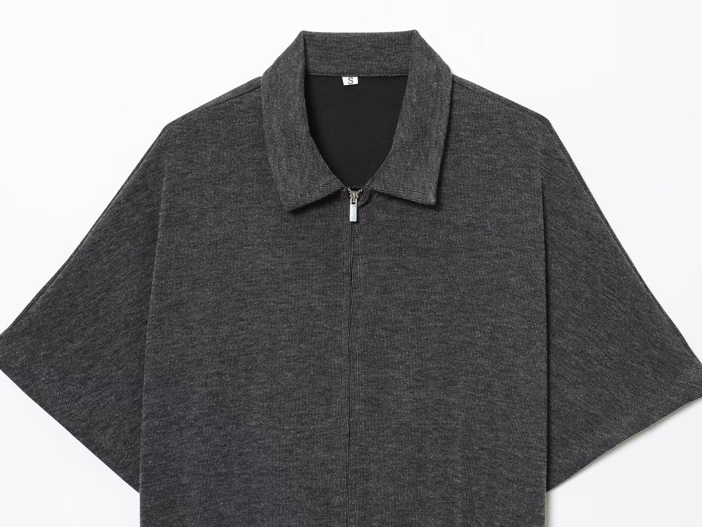 suit Women's 2 pieces soft textured short sleeved zipper top+Pants