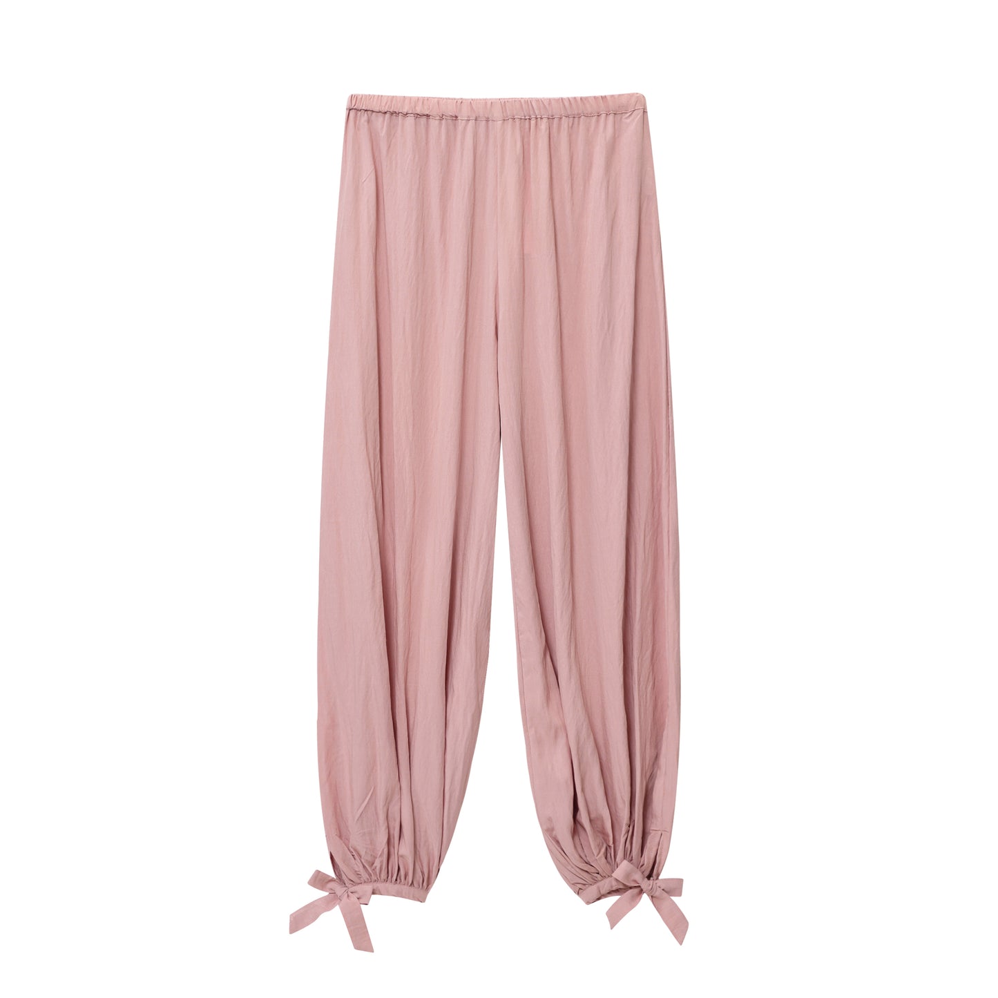 Women's new chic fashion bow decoration loose fluffy pants