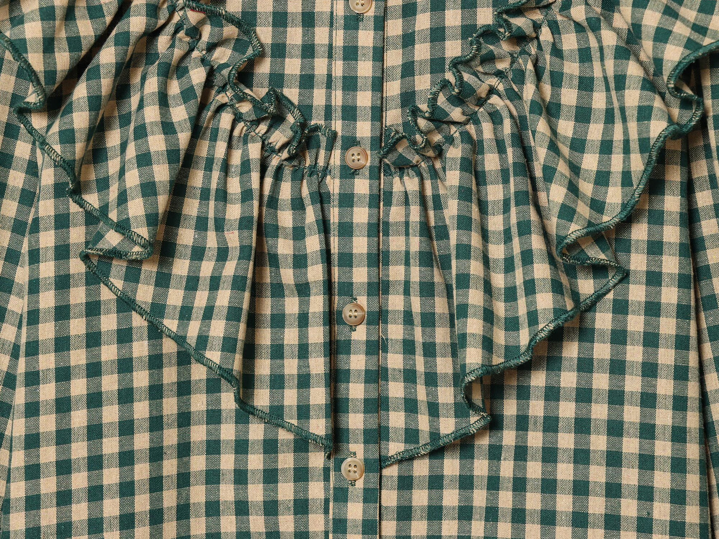 Women's layered decorative casual plaid shirt