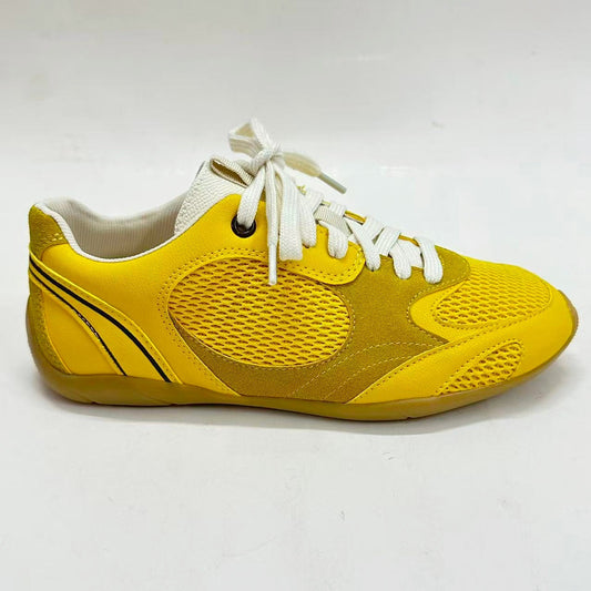 2026 women's new contrast material with thin bottom casual sports shoes