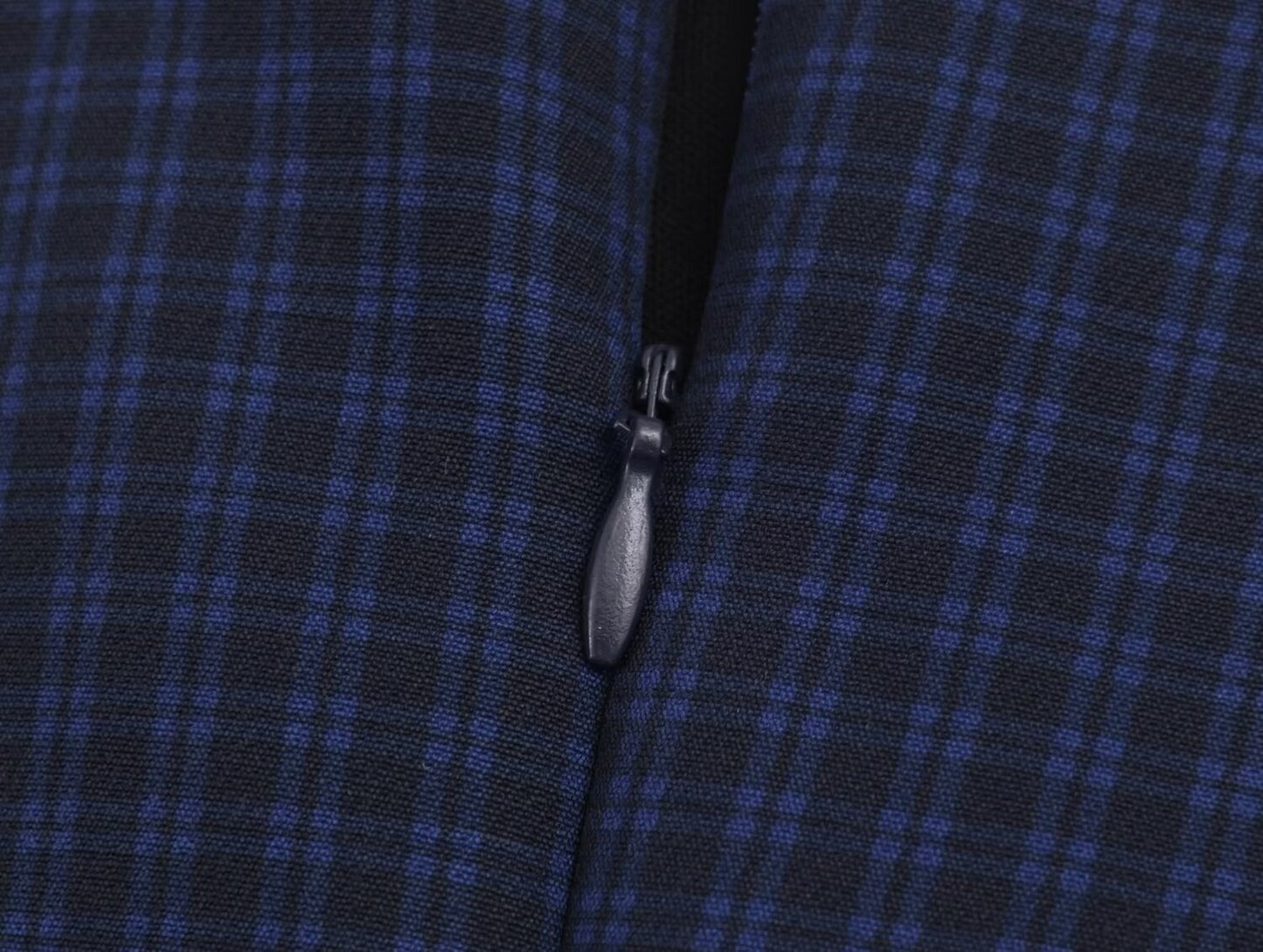 Women's new layered decoration sleeveless plaid mini dress