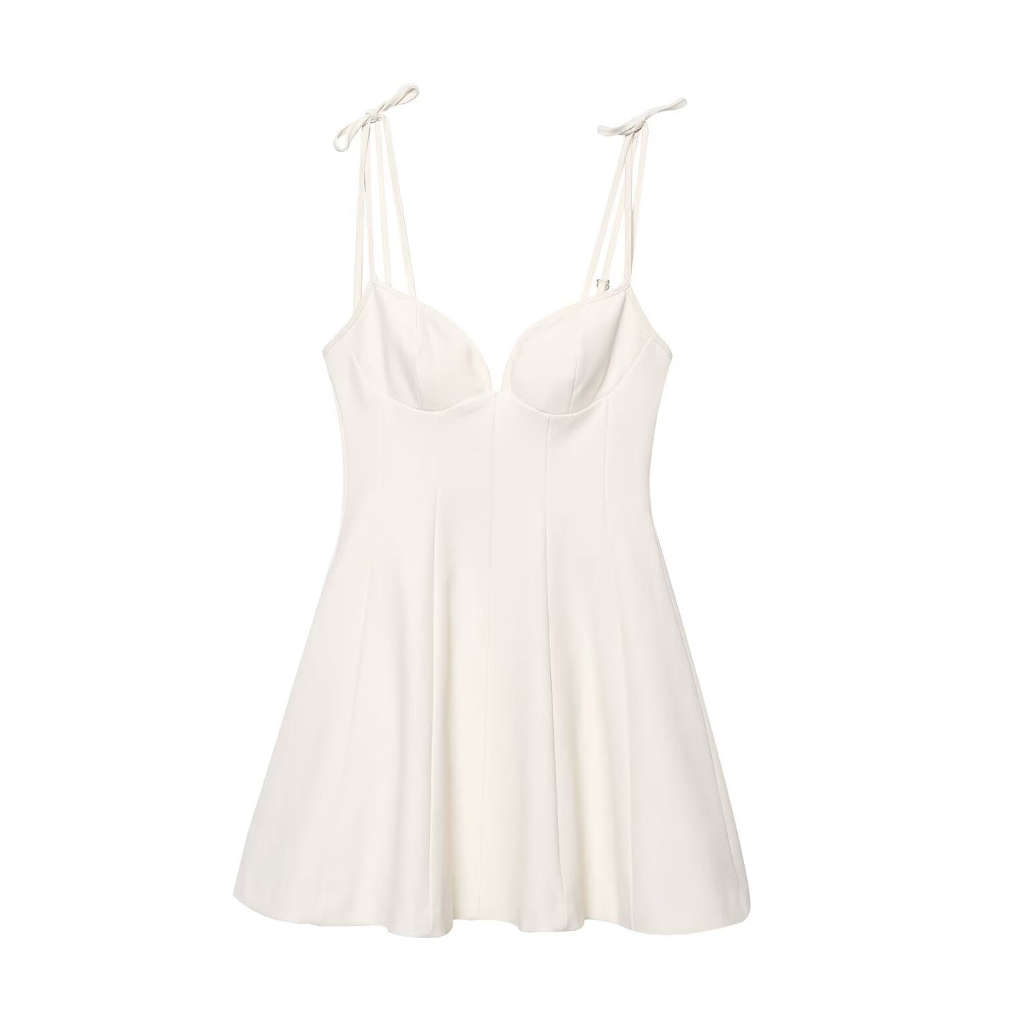 Women's summer fashion bow decoration strapless mini dress