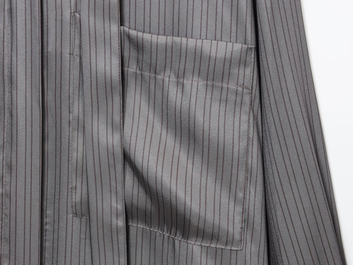 Women's new bow decoration casual striped shirt