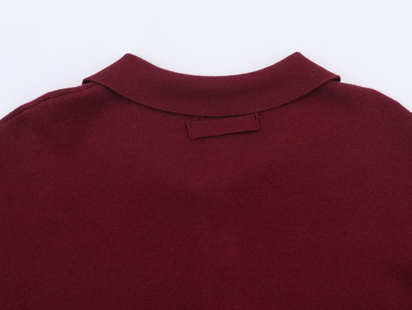 Women's loose versatile polo shirt collar knit sweater