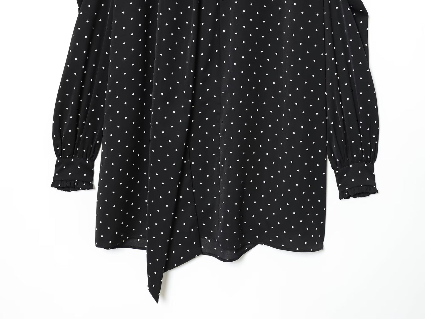 Women's new scarf decoration dot print mini dress