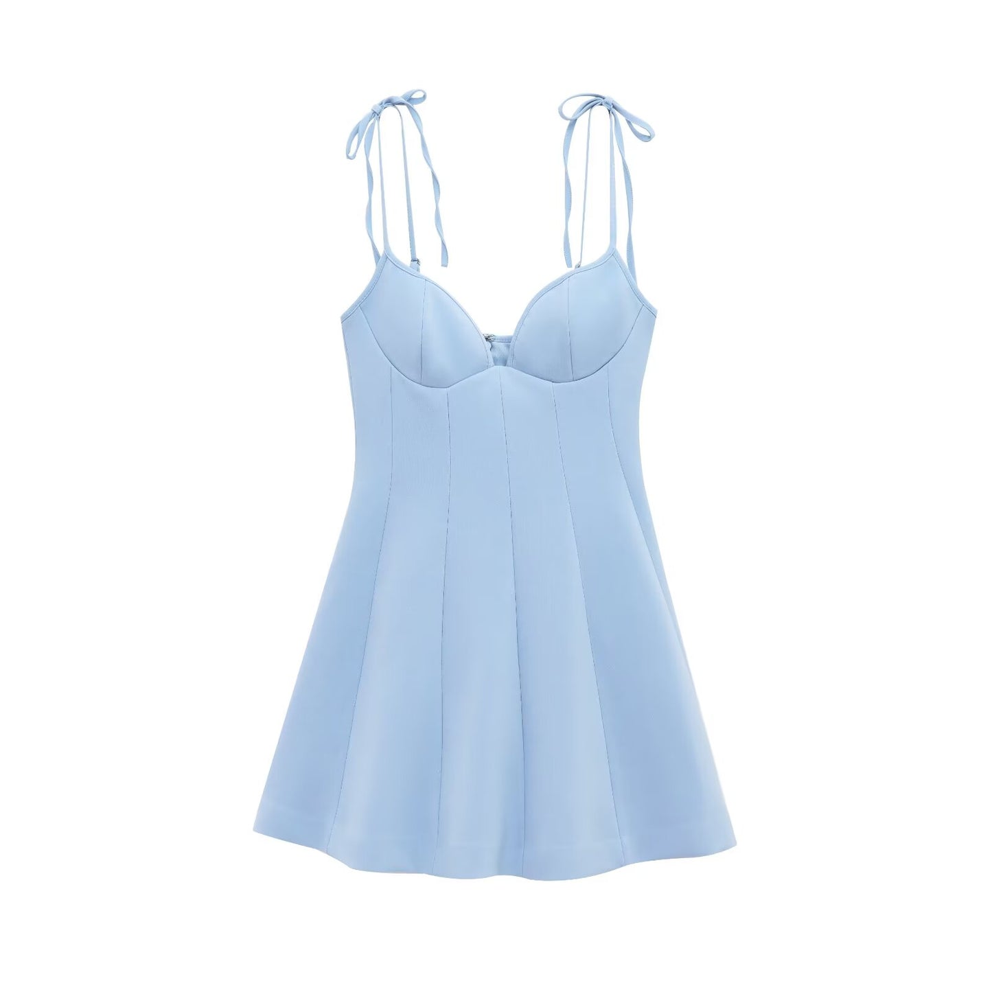 Women's summer fashion bow decoration strapless mini dress