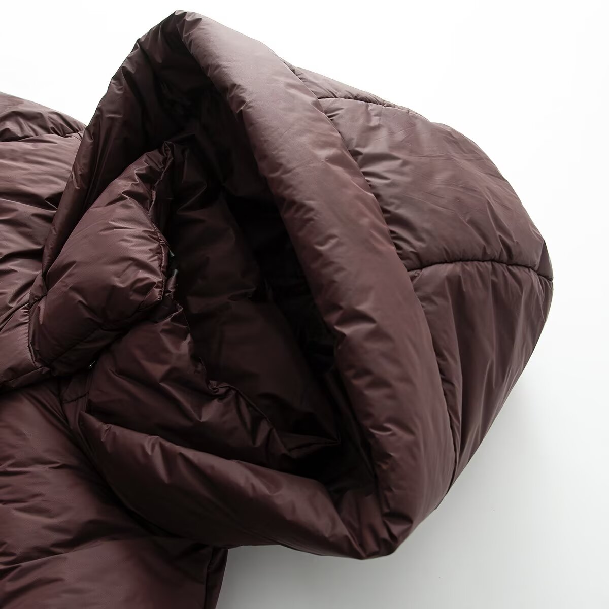 Women's stand collar hooded down cotton Coat