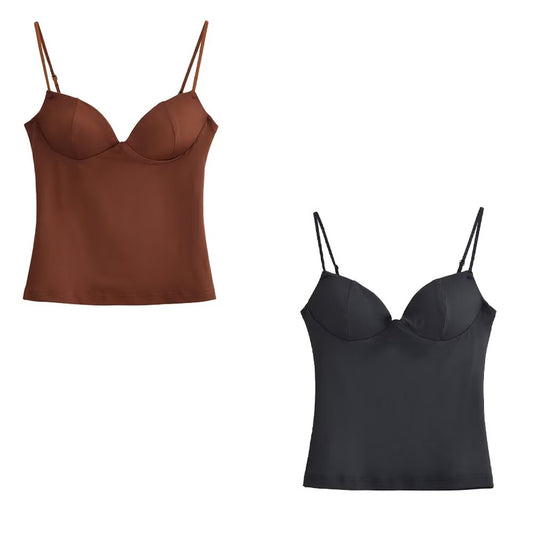 Women's sexy tight lingerie style suspender top